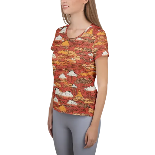Ember Cloudscape on a Women's Athletic T-Shirt