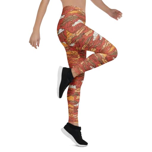 Ember Cloudscape on a Leggings