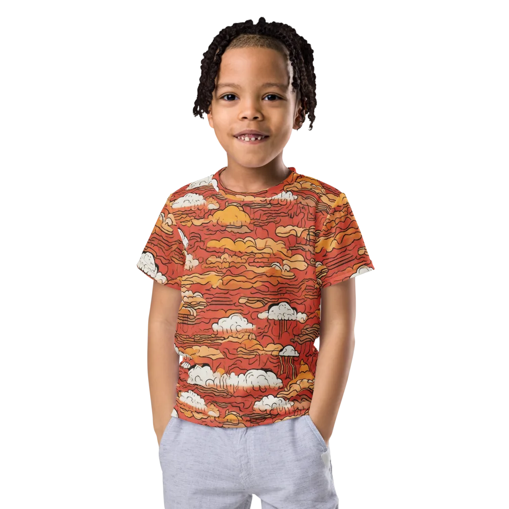 Ember Cloudscape on Kids Crew Neck T-Shirt — Front