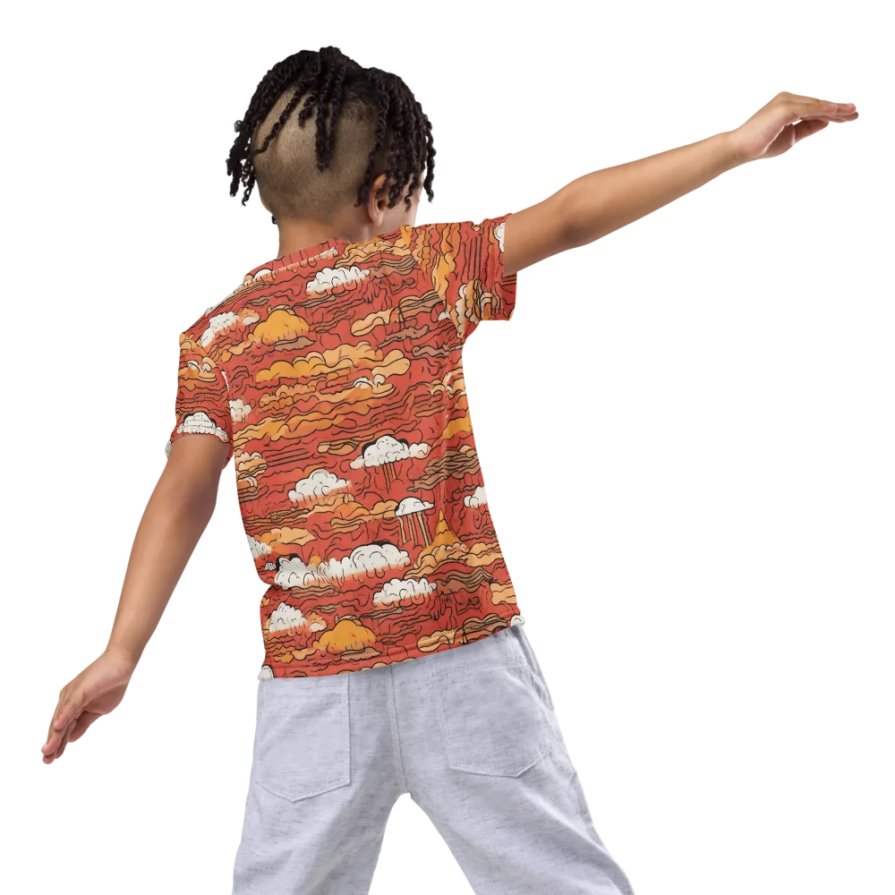 Ember Cloudscape on Kids Crew Neck T-Shirt — Back