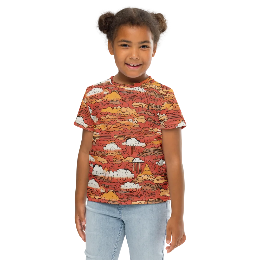 Ember Cloudscape on Kids Crew Neck T-Shirt — Front