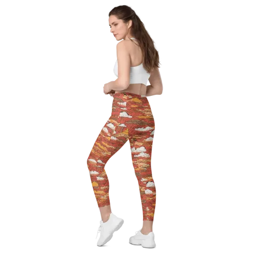 Ember Cloudscape on a Leggings with Pockets