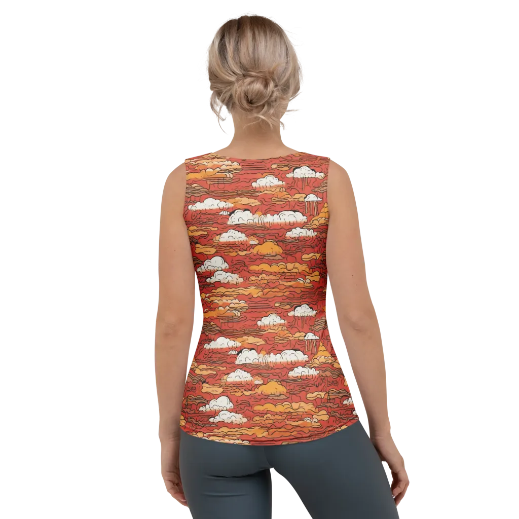 Ember Cloudscape on Women's Tank Top — Back