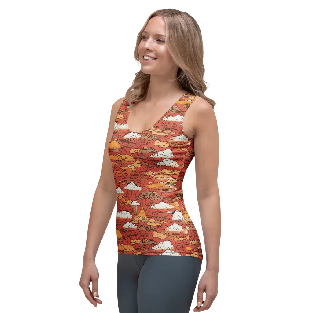 Ember Cloudscape on Women's Tank Top — Left Front