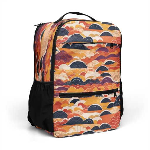 Sunset Wave Sonata on a Utility Backpack