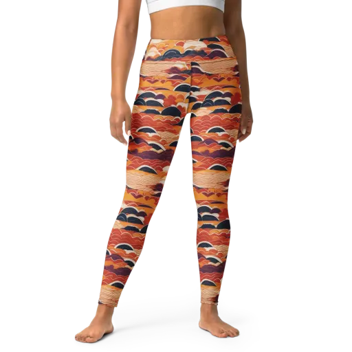 Sunset Wave Sonata on a Yoga Leggings