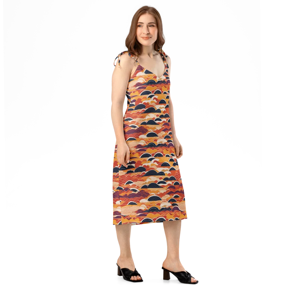 Sunset Wave Sonata on Slip Dress — Right Front