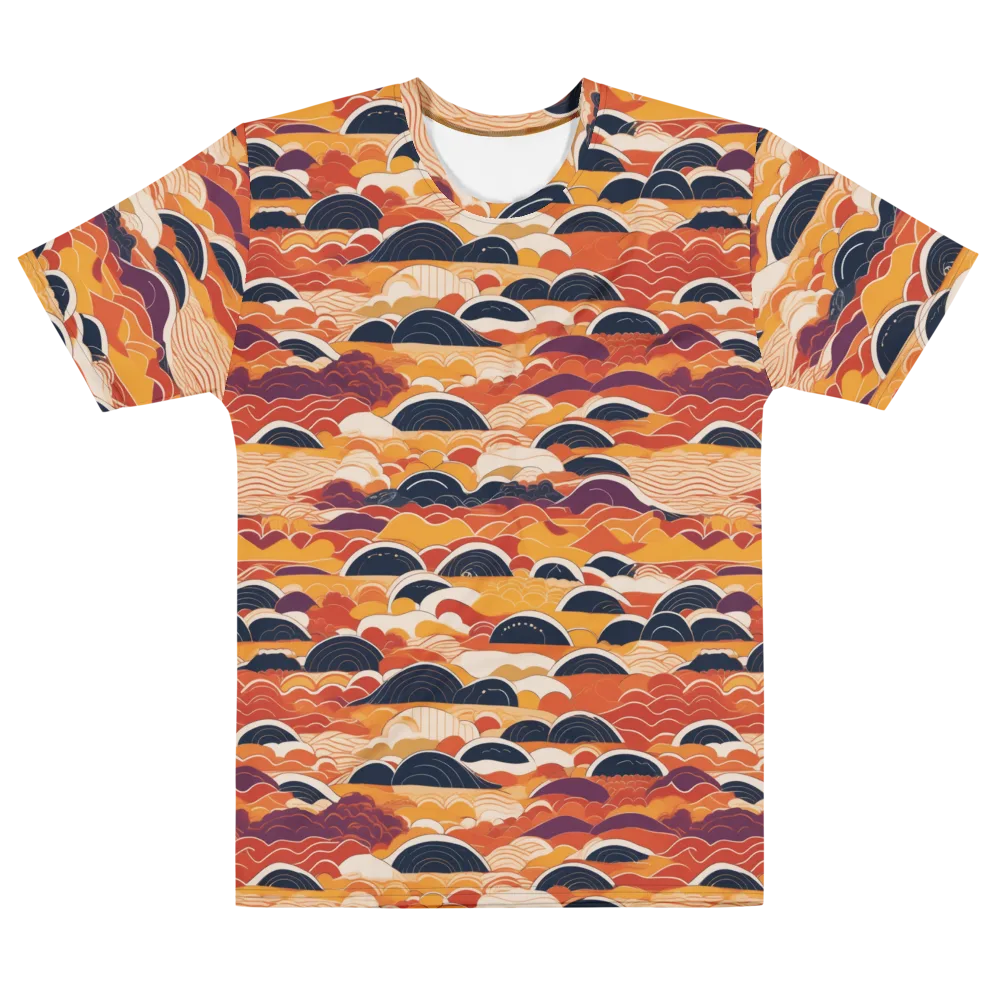 Sunset Wave Sonata on Men's Cotton Crew Neck T-Shirt — Front