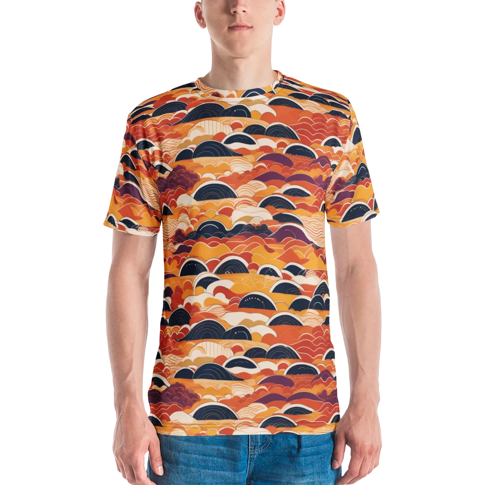 Sunset Wave Sonata on Men's Crew Neck T-Shirt — Front