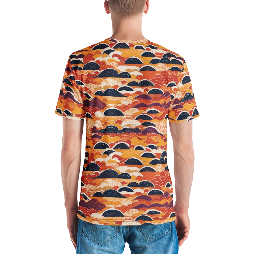 Sunset Wave Sonata on Men's Crew Neck T-Shirt — Back