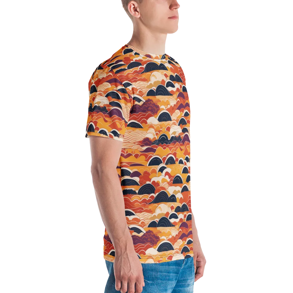 Sunset Wave Sonata on Men's Crew Neck T-Shirt — Right