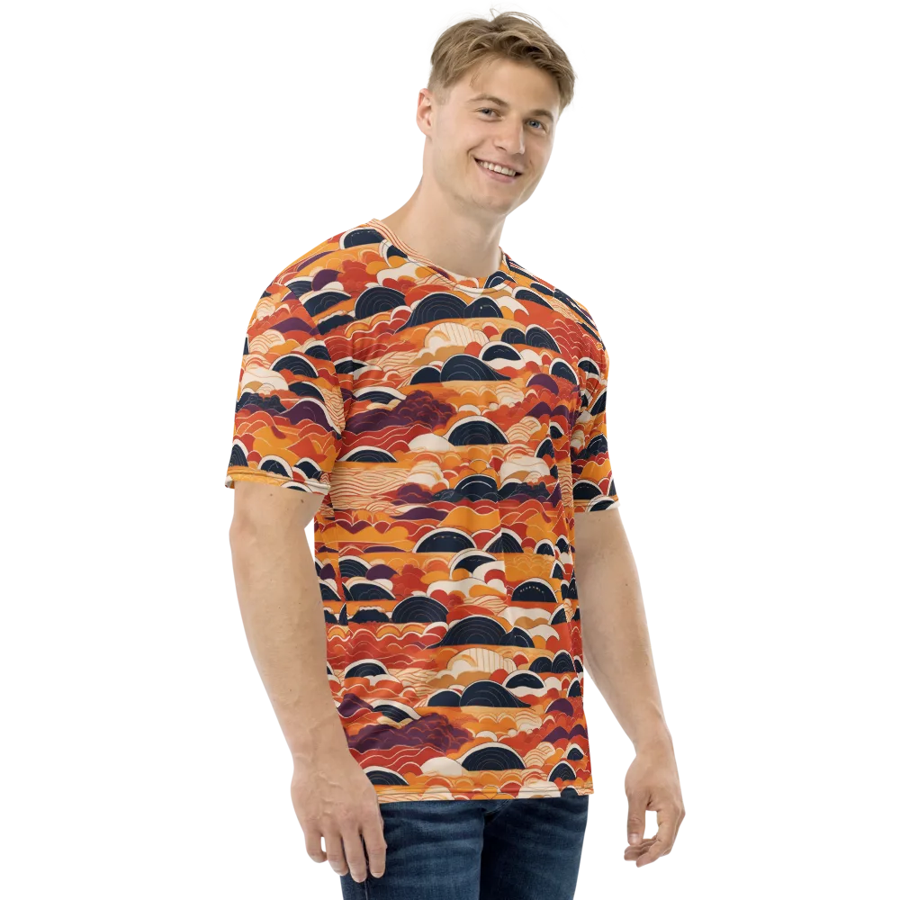 Sunset Wave Sonata on Men's Crew Neck T-Shirt — Right