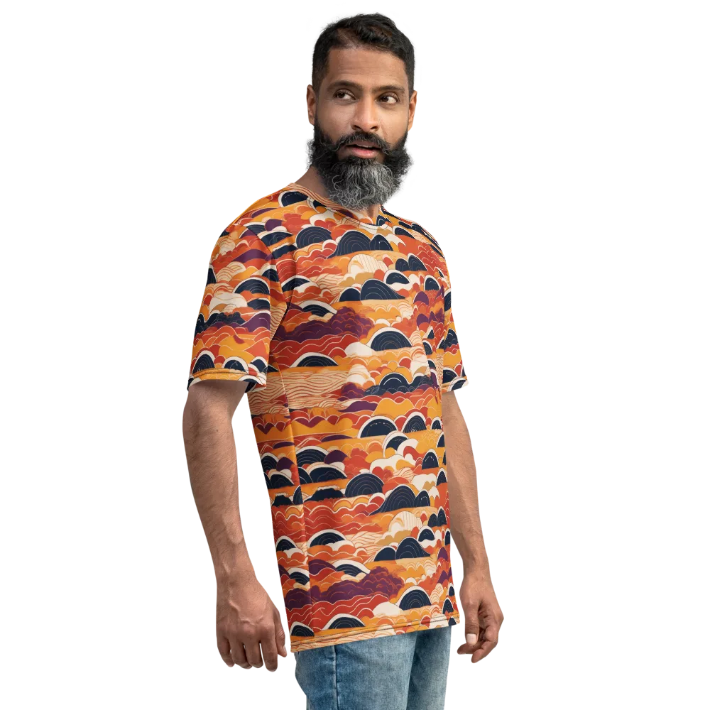 Sunset Wave Sonata on Men's Crew Neck T-Shirt — Right