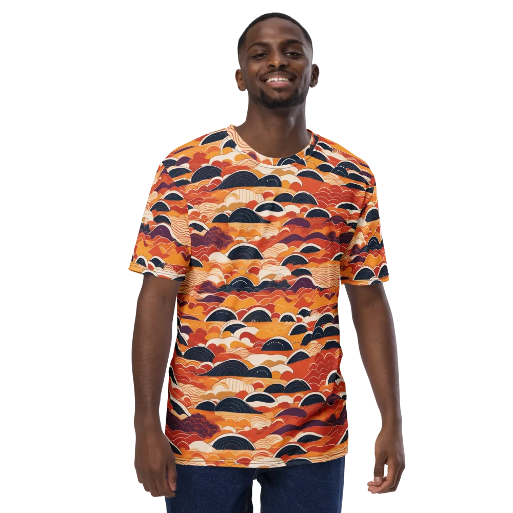 Sunset Wave Sonata on Men's Crew Neck T-Shirt — Front
