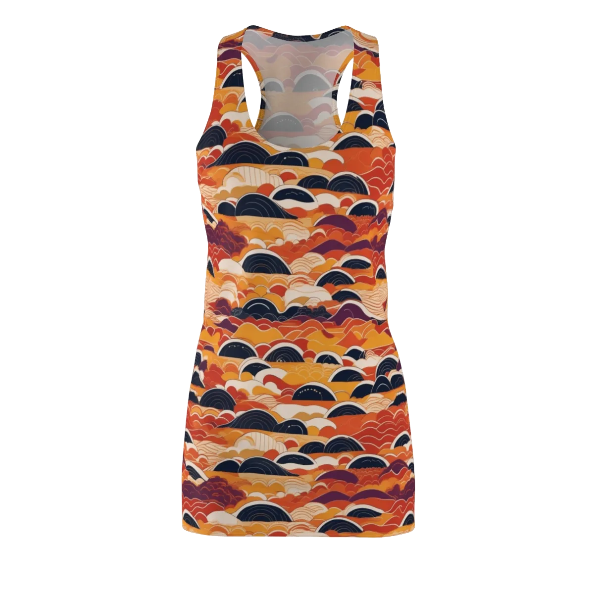 Sunset Wave Sonata on Racerback Dress — Front
