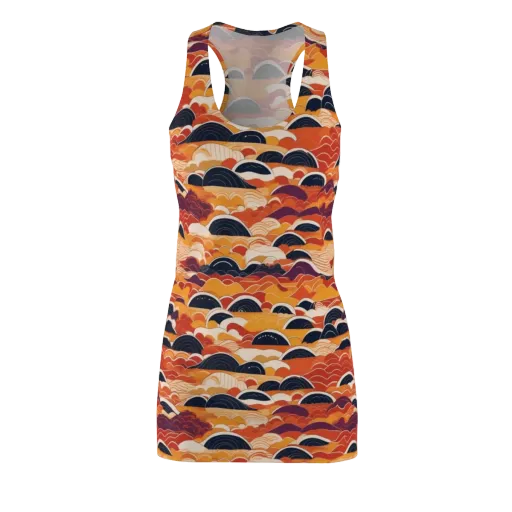 Sunset Wave Sonata on a Racerback Dress