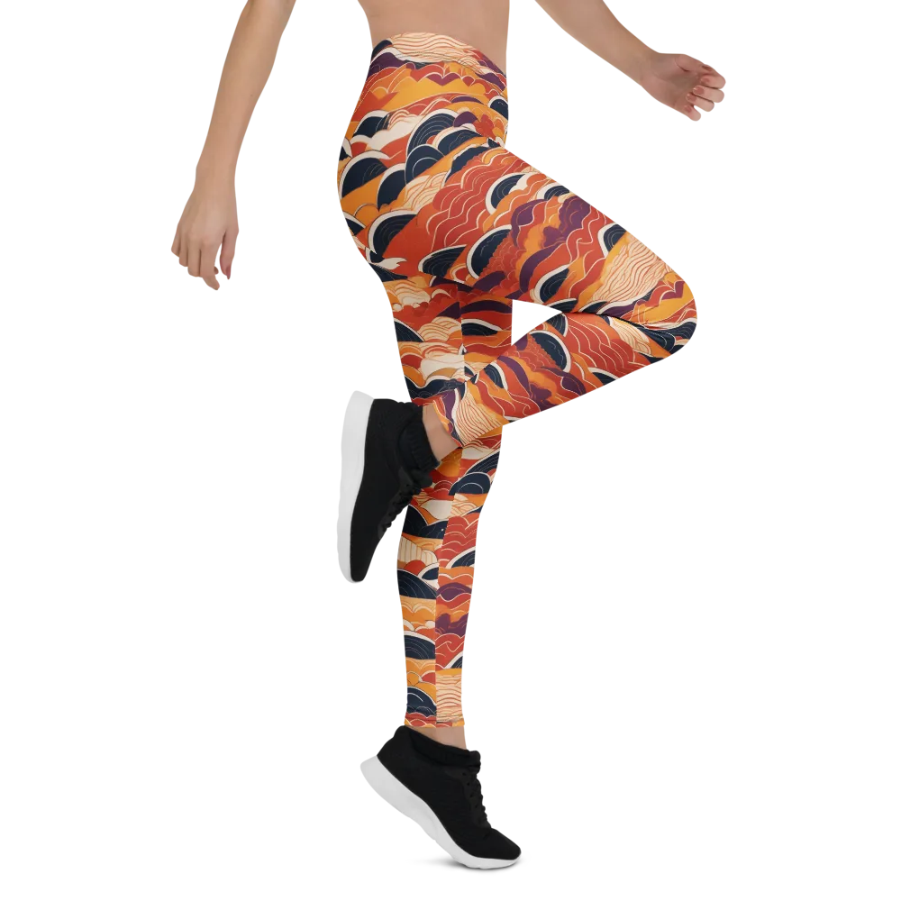 Sunset Wave Sonata on Leggings — Right