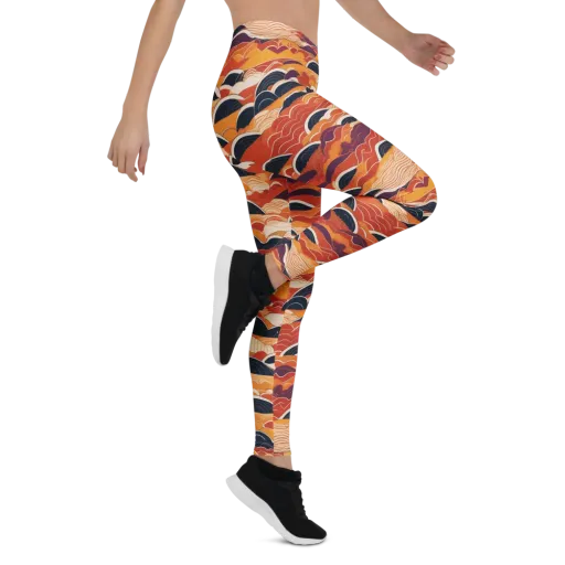 Sunset Wave Sonata on a Leggings