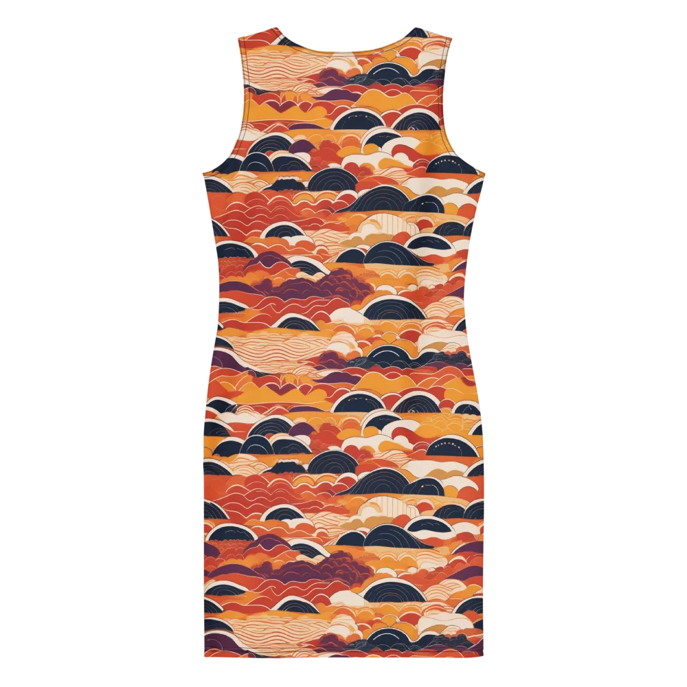 Sunset Wave Sonata on Bodycon Dress — Back