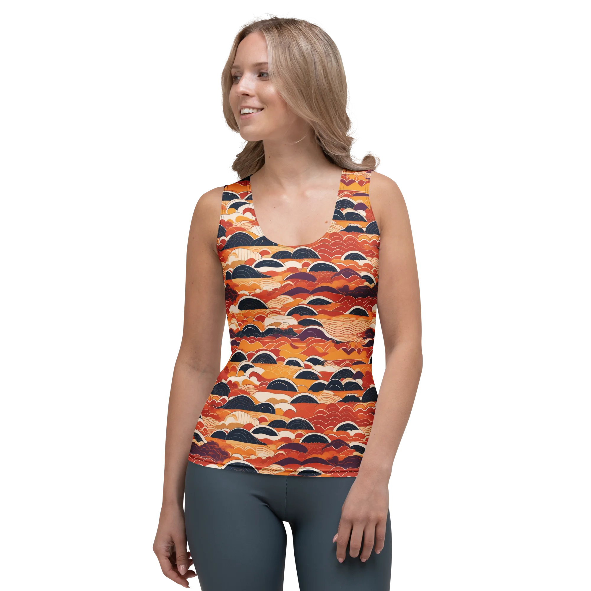 Sunset Wave Sonata on Women's Tank Top — Front
