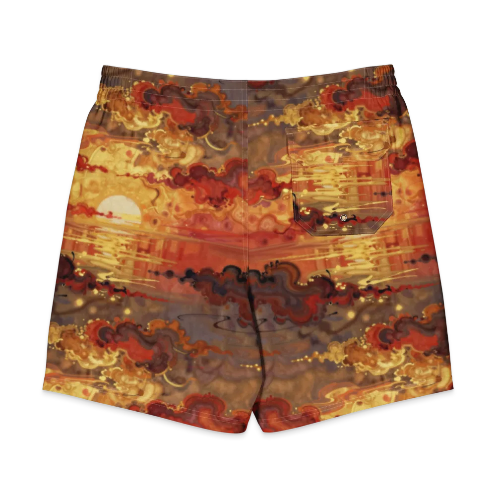 Gilded Afterglow on Men's Board Shorts — Back