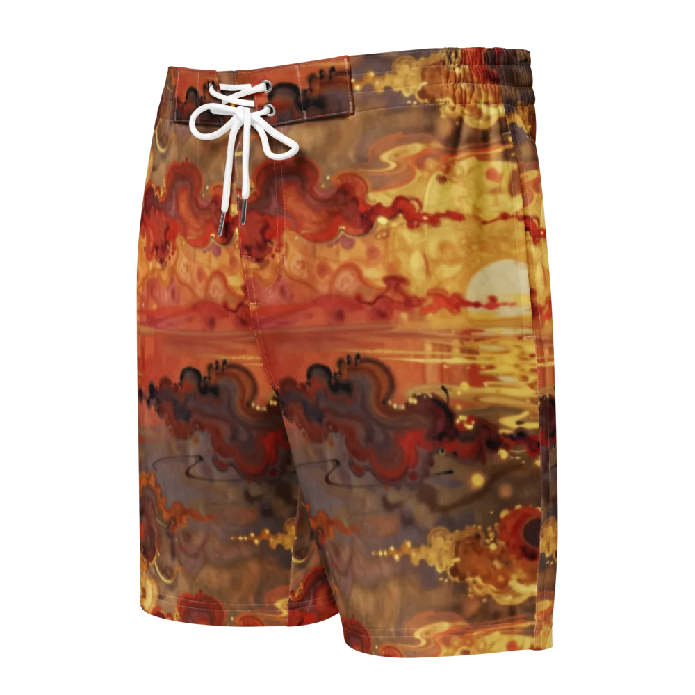 Gilded Afterglow on Men's Board Shorts — Front