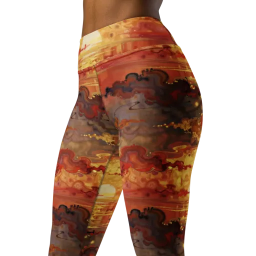 Gilded Afterglow on a Yoga Leggings