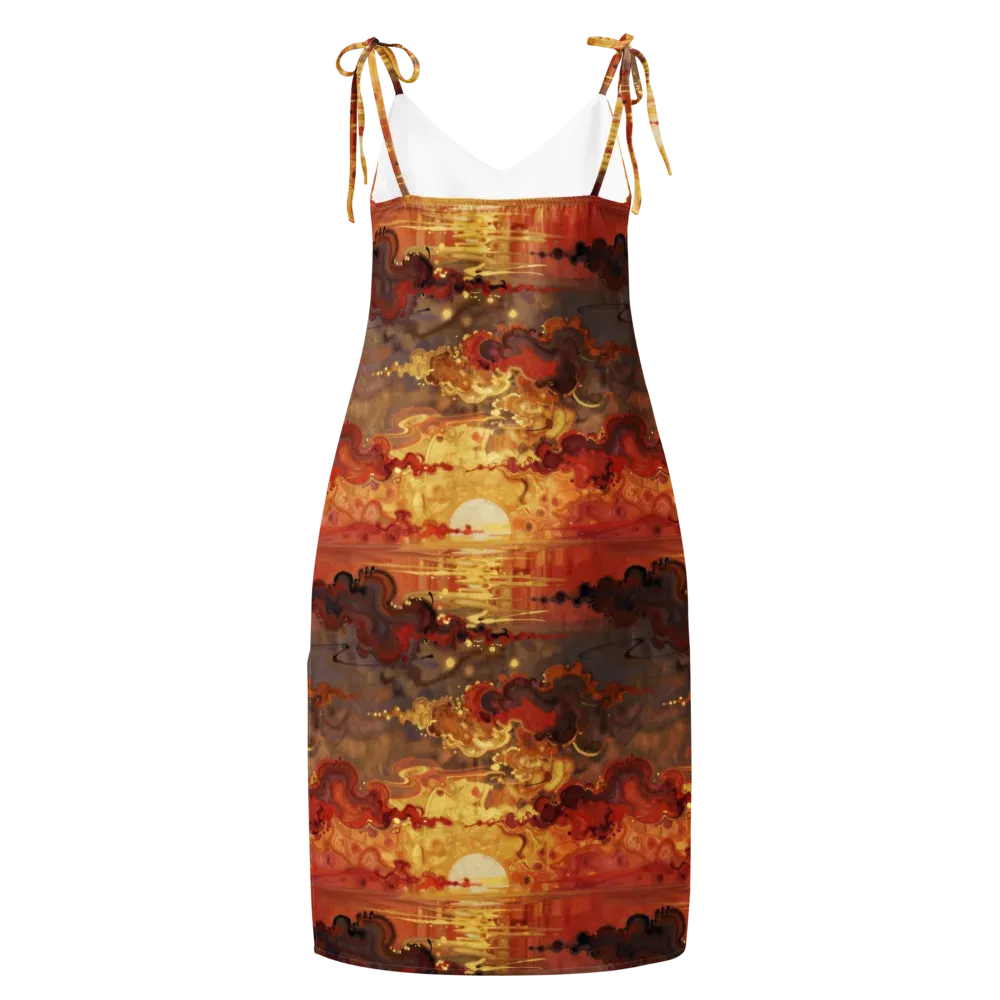 Gilded Afterglow on Slip Dress — Back