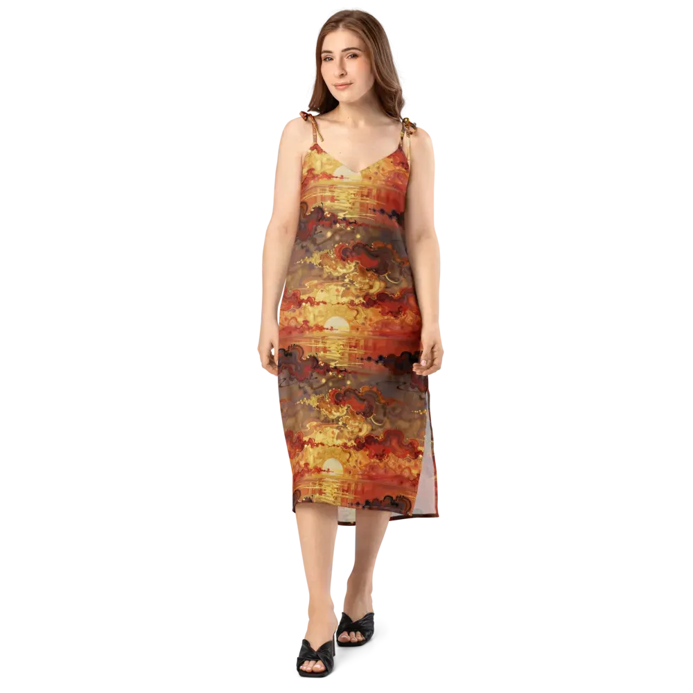 Gilded Afterglow on Slip Dress — Front