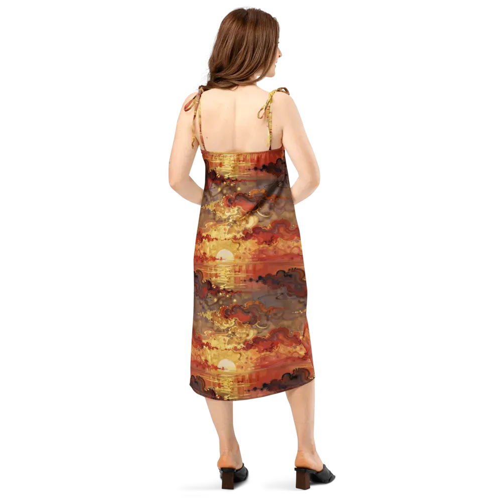 Gilded Afterglow on Slip Dress — Back