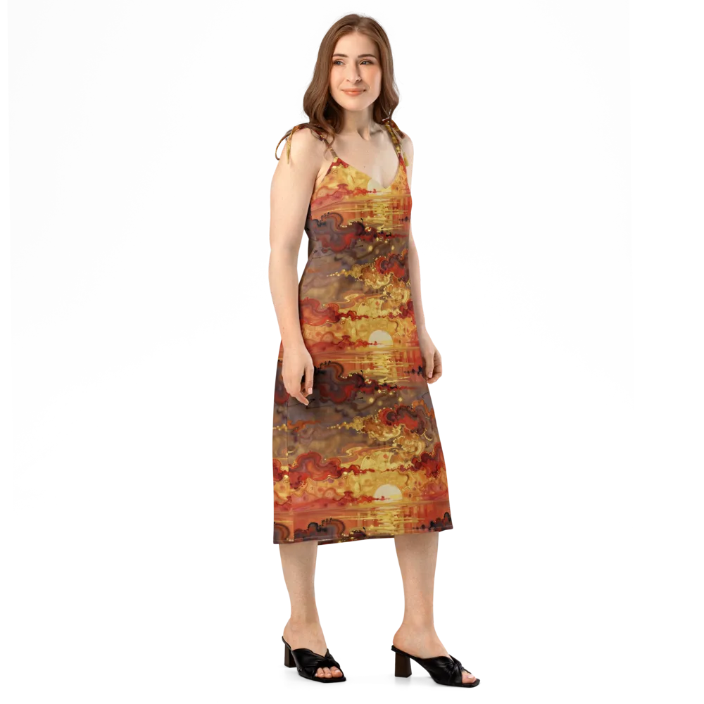 Gilded Afterglow on Slip Dress — Right Front