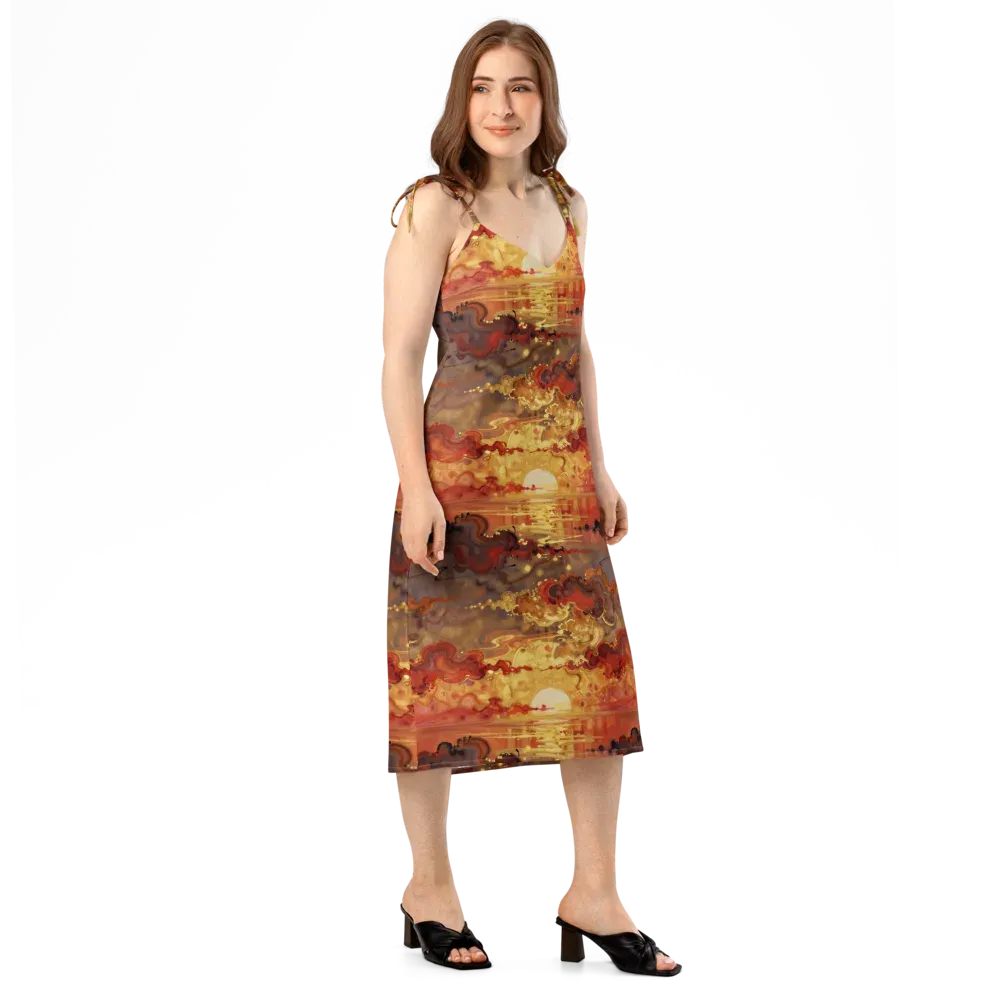 Gilded Afterglow on Slip Dress — Right Front