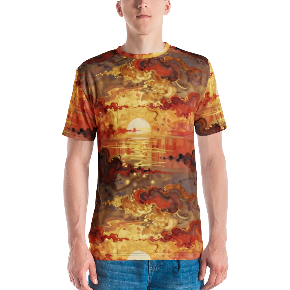 Gilded Afterglow on Men's Crew Neck T-Shirt — Front