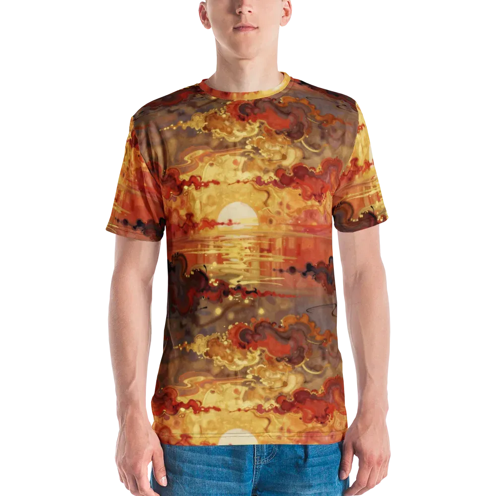 Gilded Afterglow on Men's Crew Neck T-Shirt — Front
