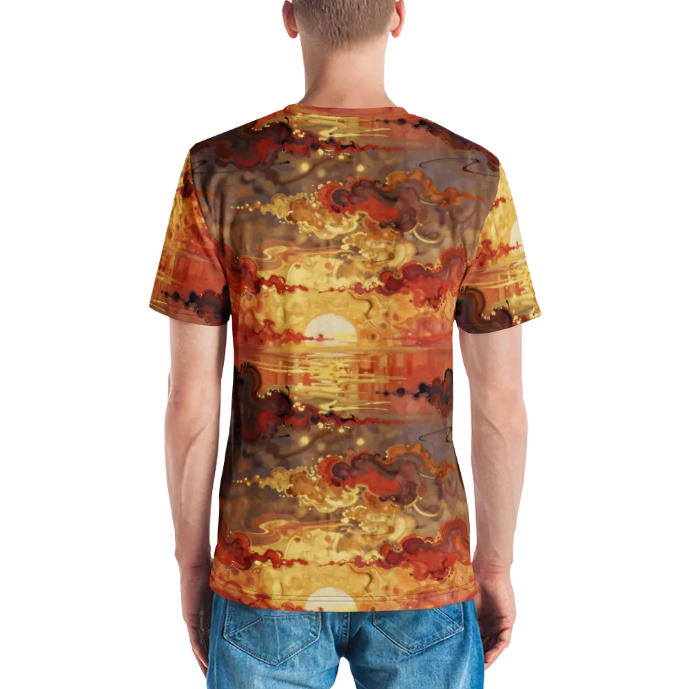 Gilded Afterglow on Men's Crew Neck T-Shirt — Back