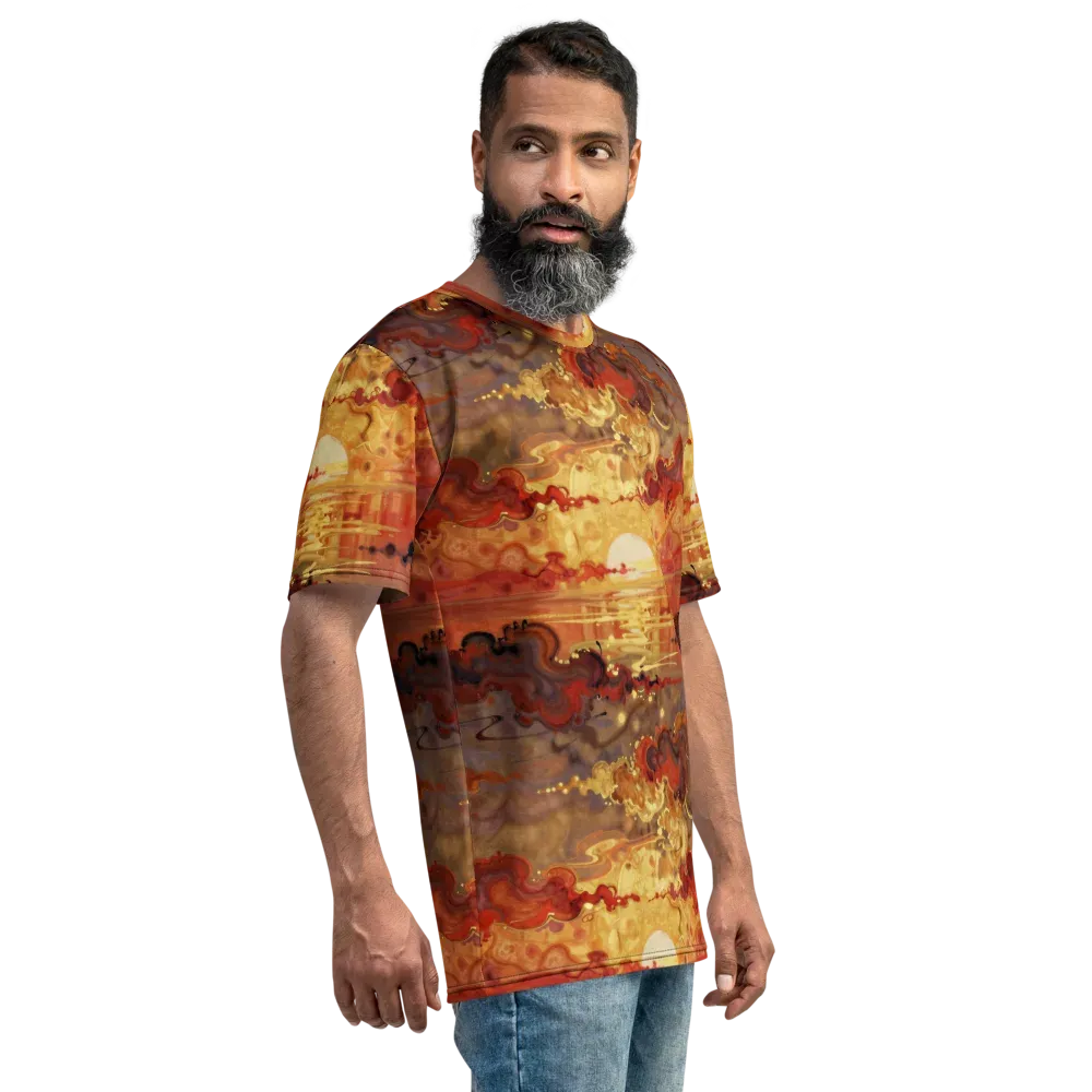 Gilded Afterglow on Men's Crew Neck T-Shirt — Right