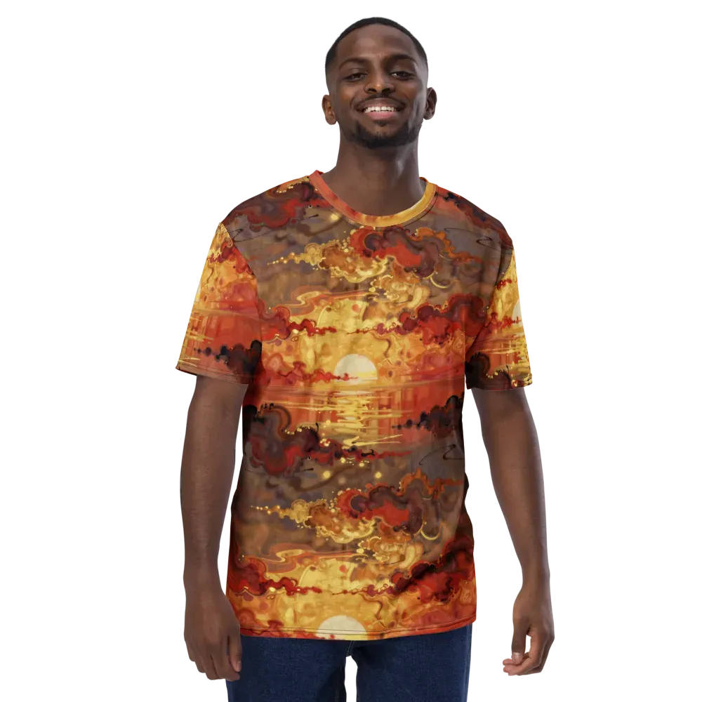 Gilded Afterglow on Men's Crew Neck T-Shirt — Front