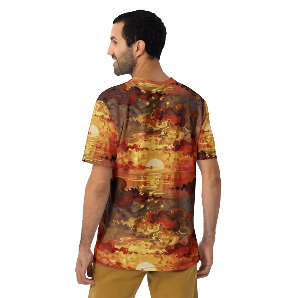 Gilded Afterglow on Men's Crew Neck T-Shirt — Back