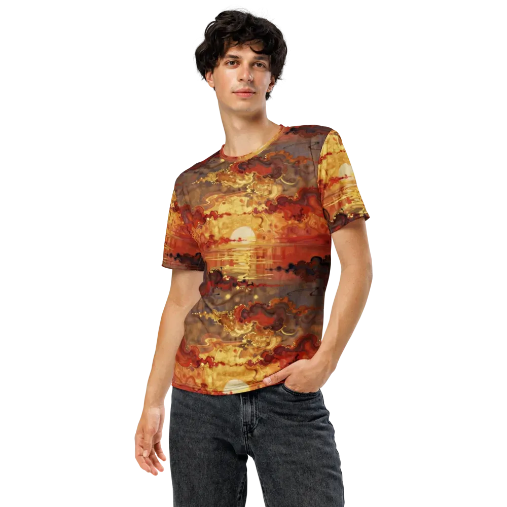 Gilded Afterglow on Men's Crew Neck T-Shirt — Front