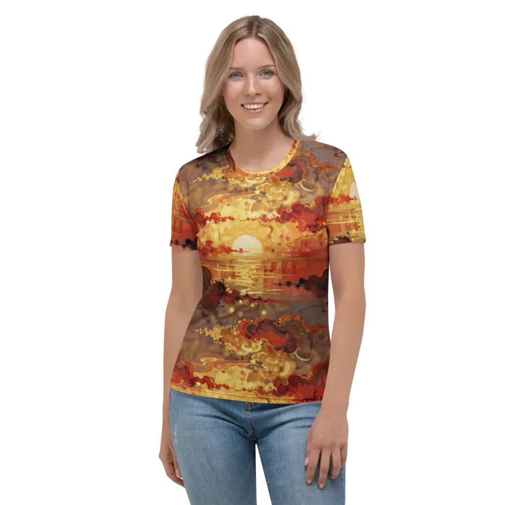 Gilded Afterglow on Women's Crew Neck T-Shirt — Front