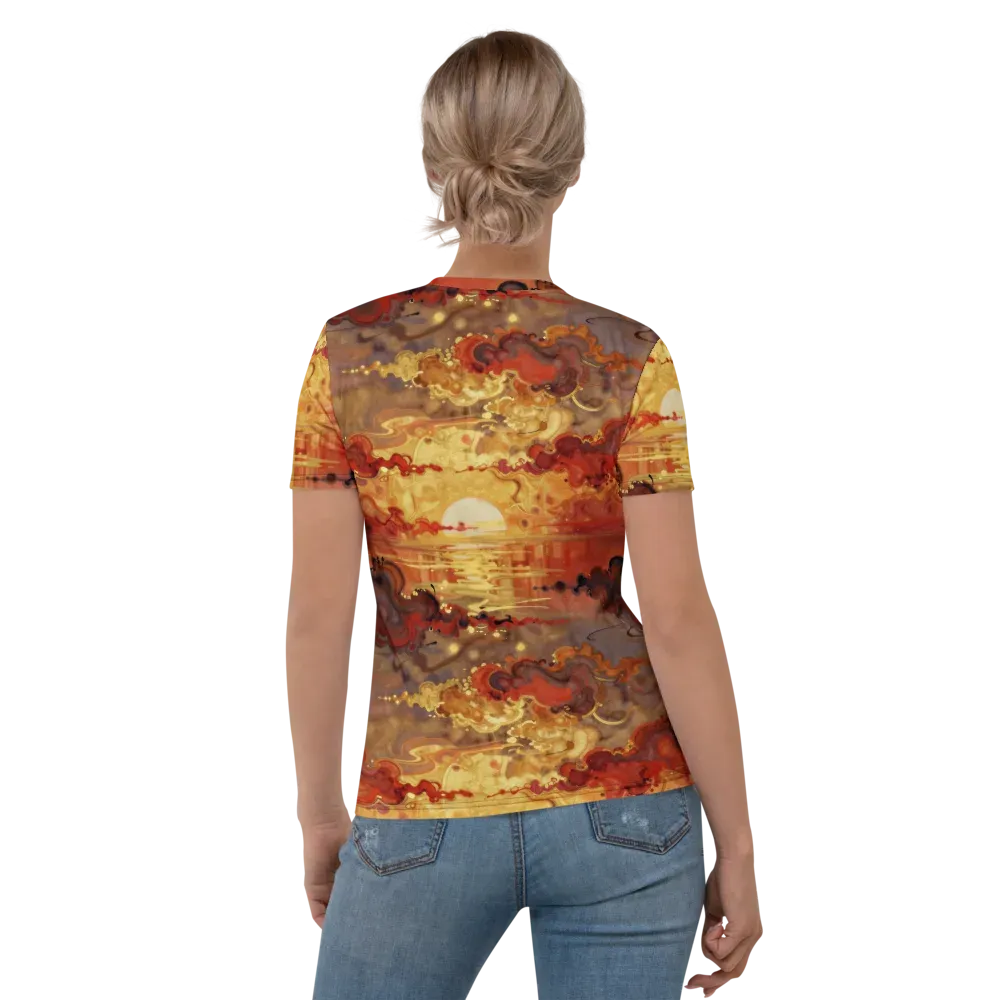 Gilded Afterglow on Women's Crew Neck T-Shirt — Back