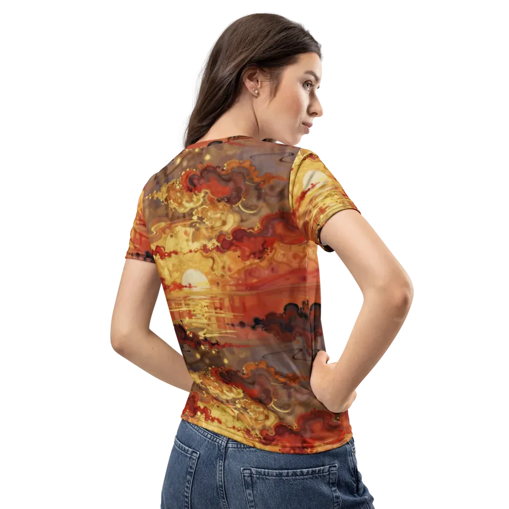 Gilded Afterglow on Women's Crew Neck T-Shirt — Back