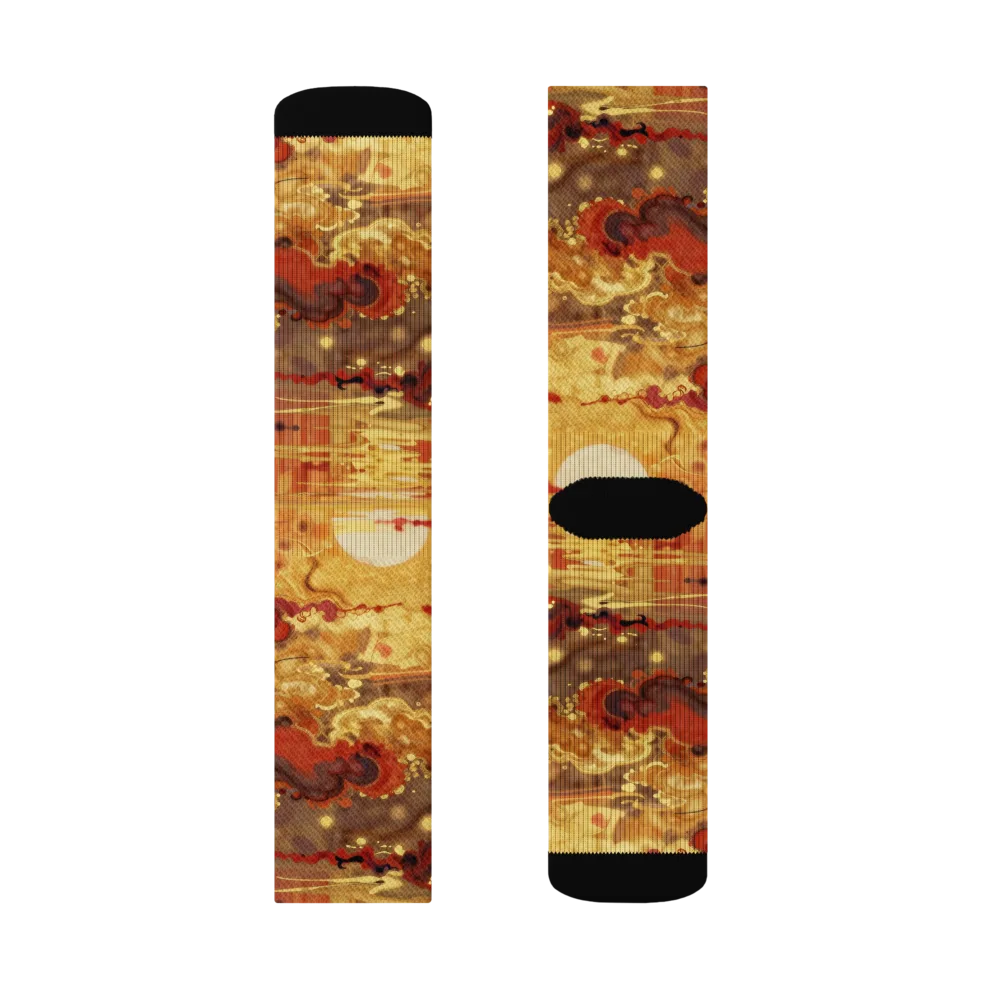 Gilded Afterglow on Socks — Right Sock