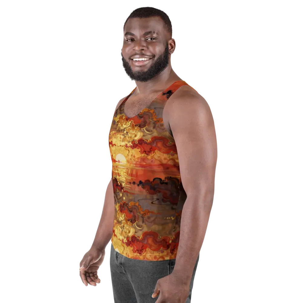 Gilded Afterglow on Men's Tank Top — Left Front