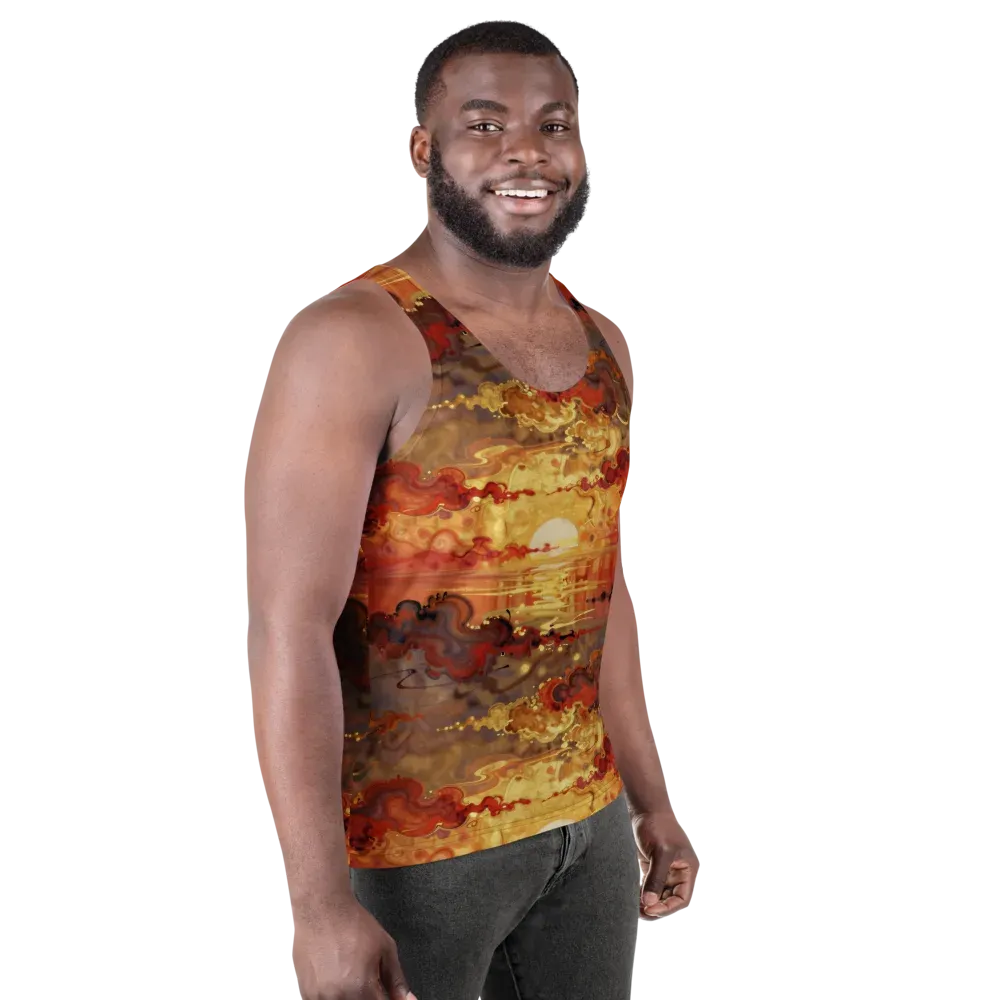 Gilded Afterglow on Men's Tank Top — Right Front