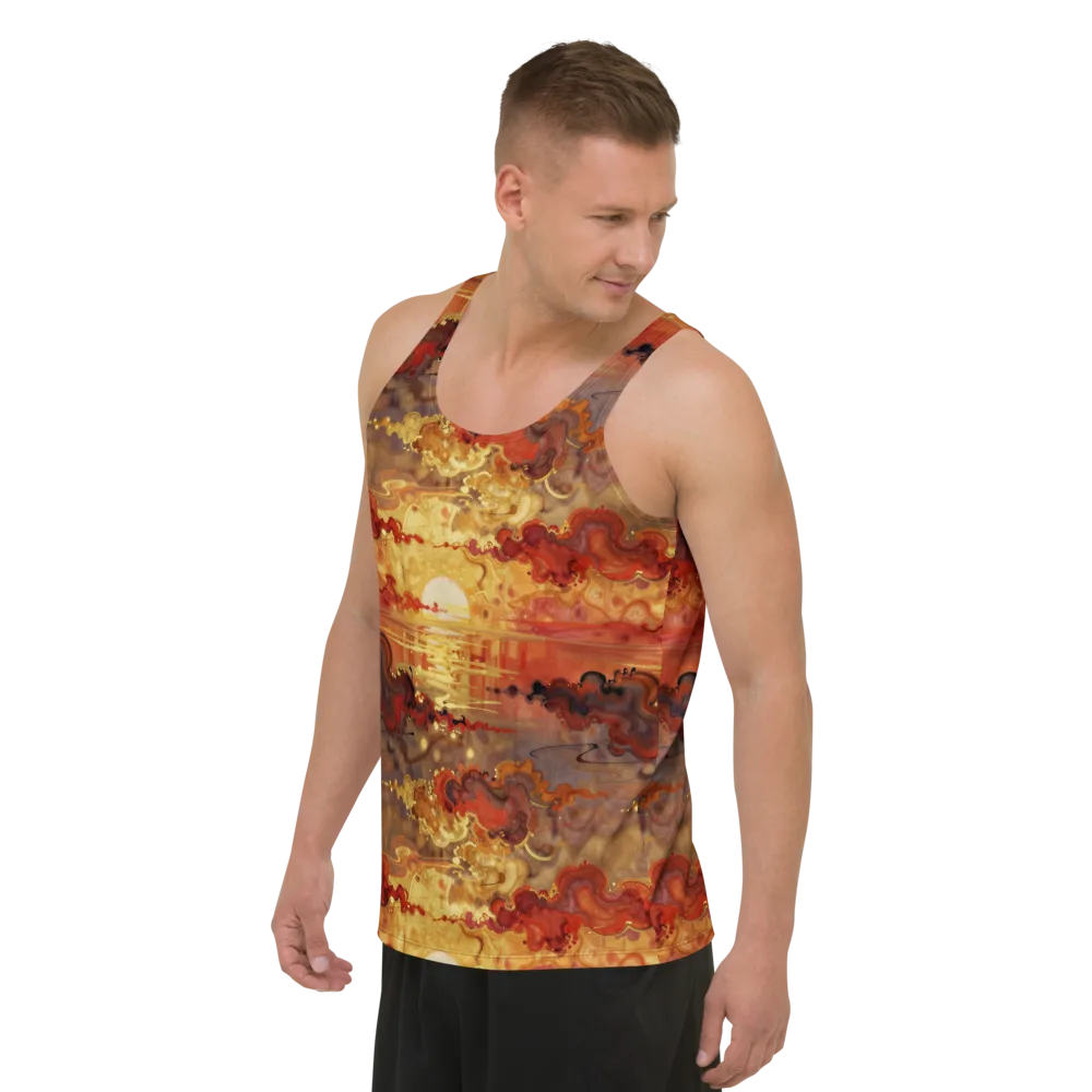 Gilded Afterglow on Men's Tank Top — Left Front