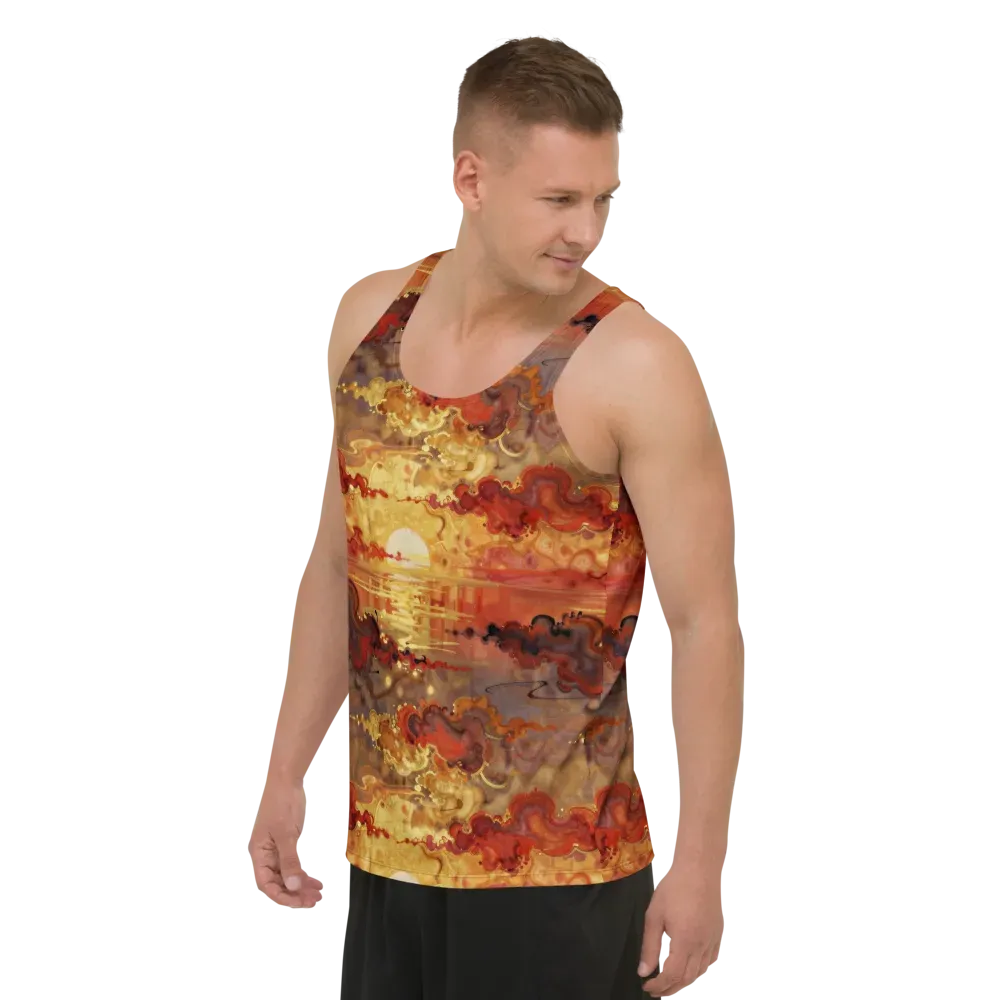 Gilded Afterglow on Men's Tank Top — Left Front