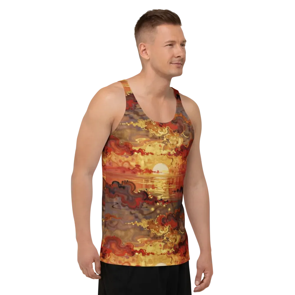 Gilded Afterglow on Men's Tank Top — Right Front