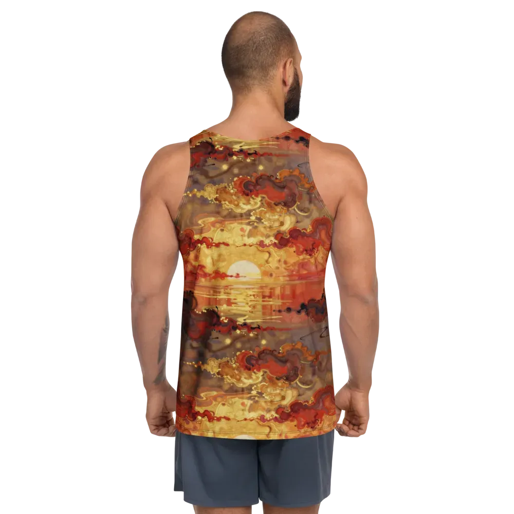 Gilded Afterglow on Men's Tank Top — Back