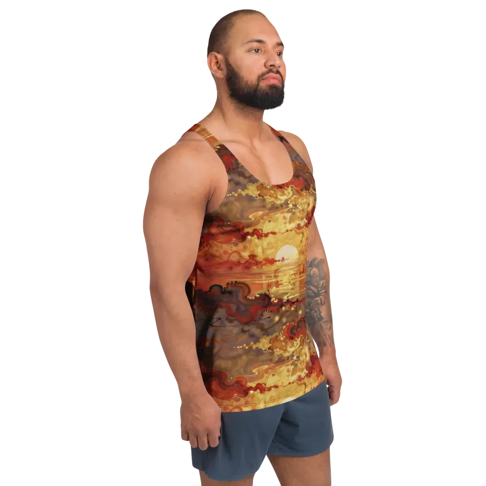 Gilded Afterglow on Men's Tank Top — Right Front